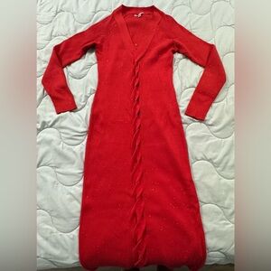 Guess bright red knitted dress